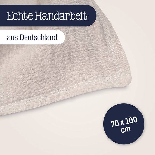 Julius Zöllner Kuscheldecke aus Baumwollmusselin, sand Kostenloser Versand international