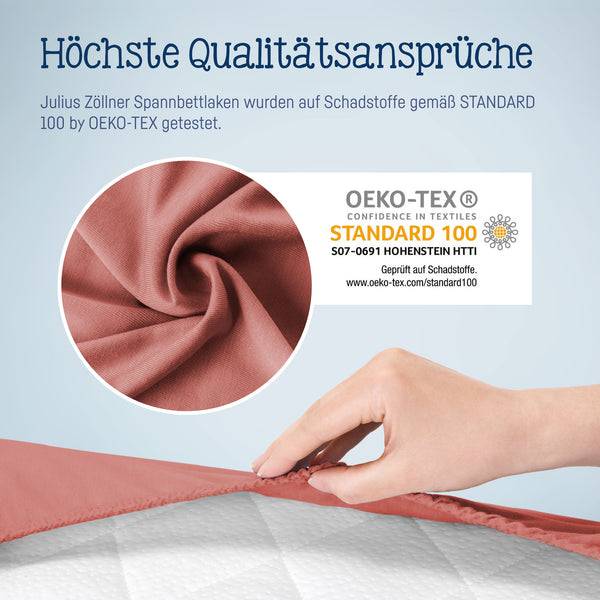 Julius Zöllner Jersey Spannbettlaken für Babymatratzen 60x120 bis 70x140cm, Terra JETZT KAUFEN
