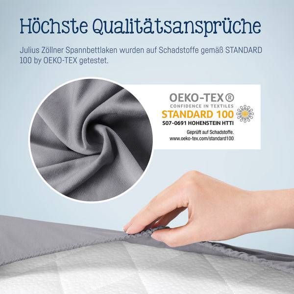 Julius Zöllner Jersey Spannbettlaken für Wiegen & Stubenwagenmatratzen 90x 40 cm, Anthracite Zeitbegrenzte Promotion