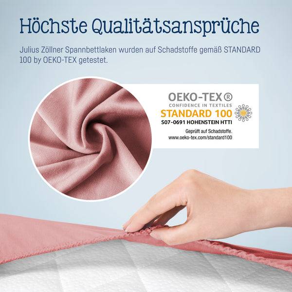 Julius Zöllner Jersey Spannbettlaken für Wiegen & Stubenwagenmatratzen 90x 40 cm, Blush Bis zu 60% Rabatt
