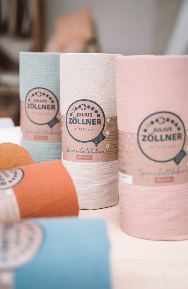 Julius Zöllner Musselin Spannbettlaken, Sand Fabrikverkauf