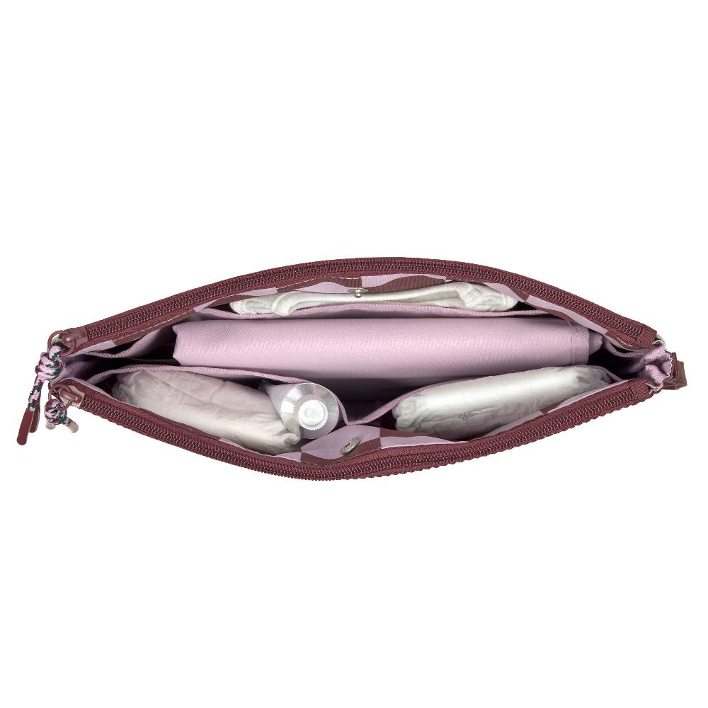 Lässig Windeltasche - Clutch, Tiefrot Lavendel Im Verkauf