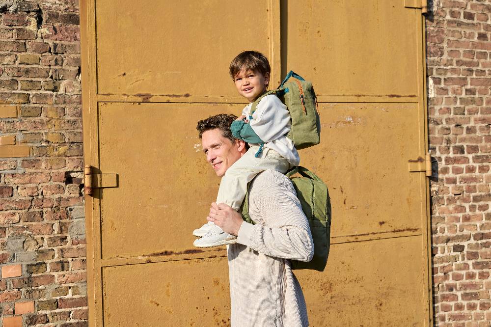 Lässig Wickelrucksack Square Little One & Me - Big, Oliv im Angebot