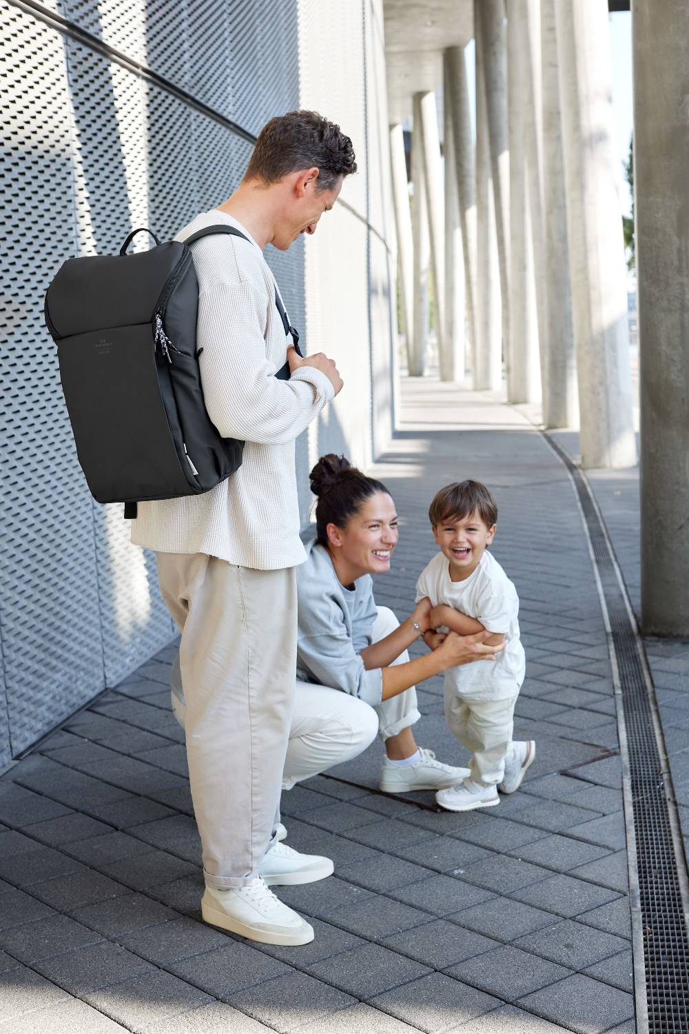 Lässig Wickelrucksack - Slender Up Backpack, Schwarz Günstiger Verkauf