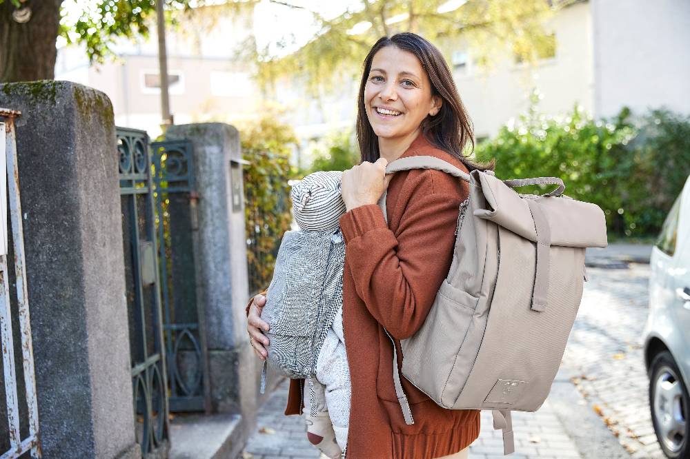 Lässig Wickelrucksack - Rolltop Up Backpack, Taupe (Limited Edition) Fabrikverkauf