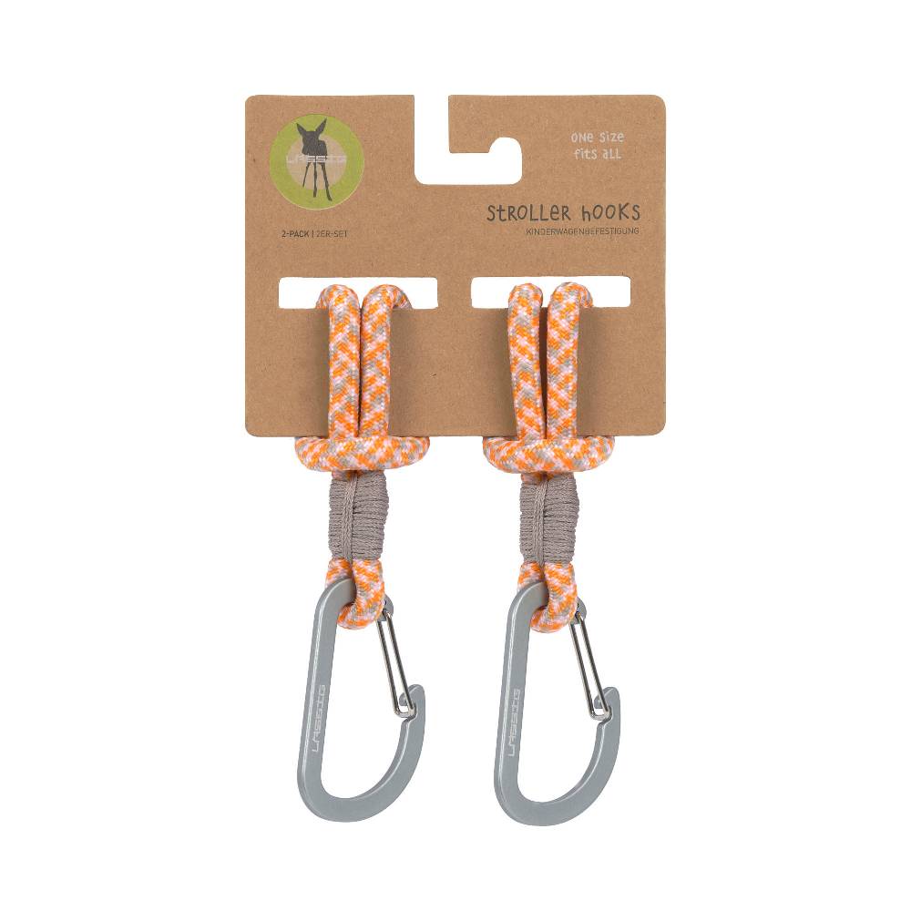 Lässig Kinderwagenhaken 2er Set - Karabiner, Beige Orange Günstig kaufen