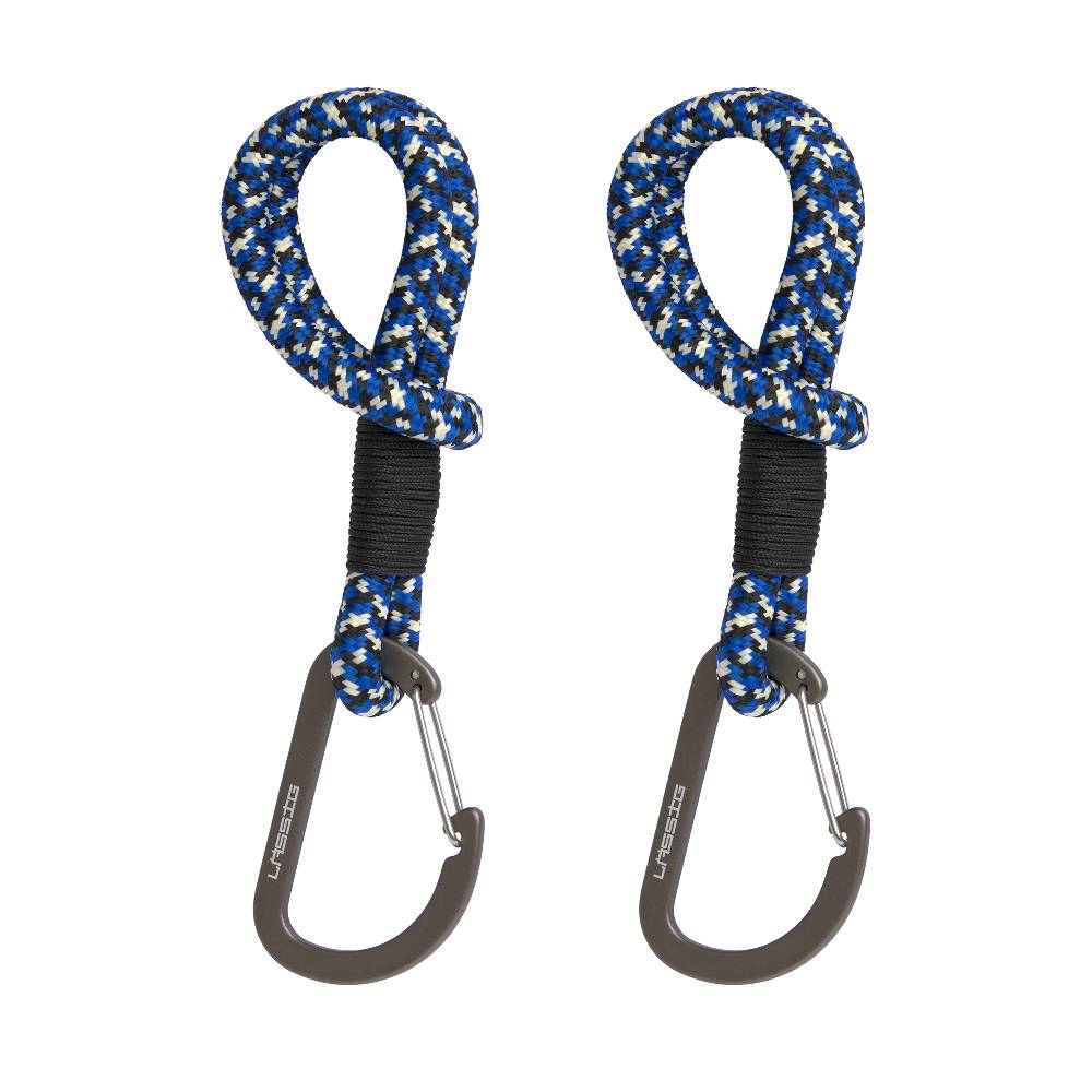 Lässig Kinderwagenhaken 2er Set - Karabiner, Schwarz Blau Versandkostenfrei