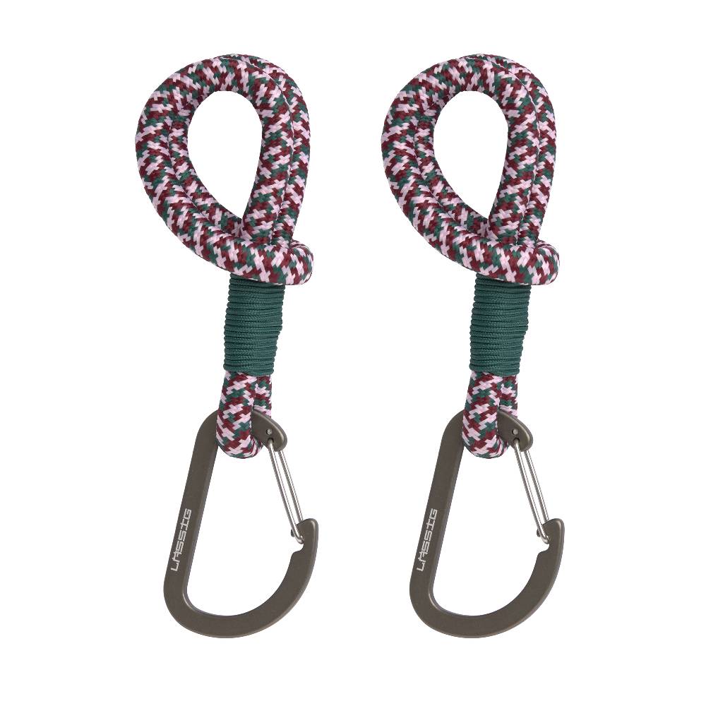 Lässig Kinderwagenhaken 2er Set - Karabiner, Grün Lila Flash Sale