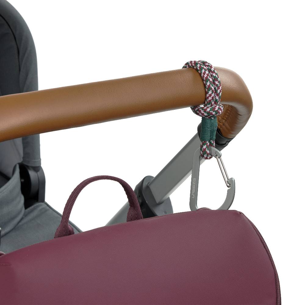 Lässig Kinderwagenhaken 2er Set - Karabiner, Grün Lila Flash Sale
