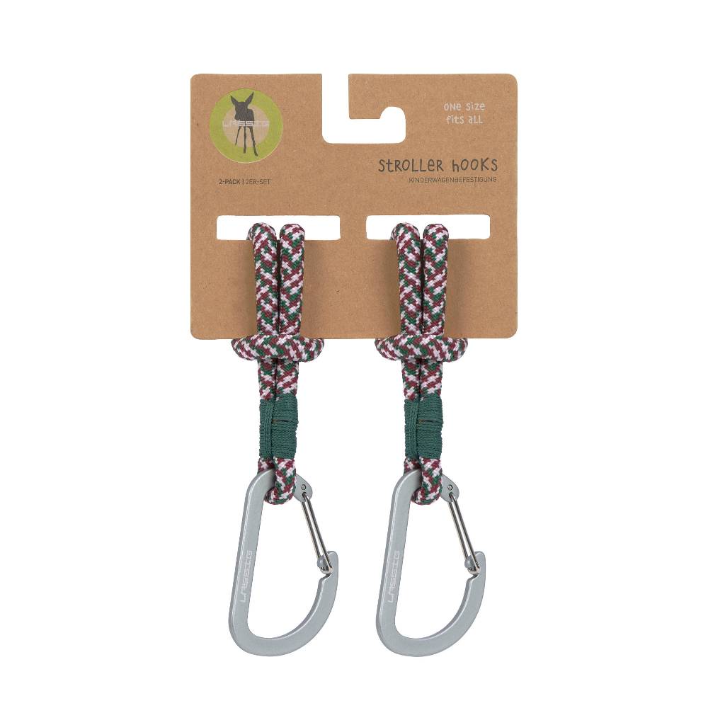 Lässig Kinderwagenhaken 2er Set - Karabiner, Grün Lila Flash Sale