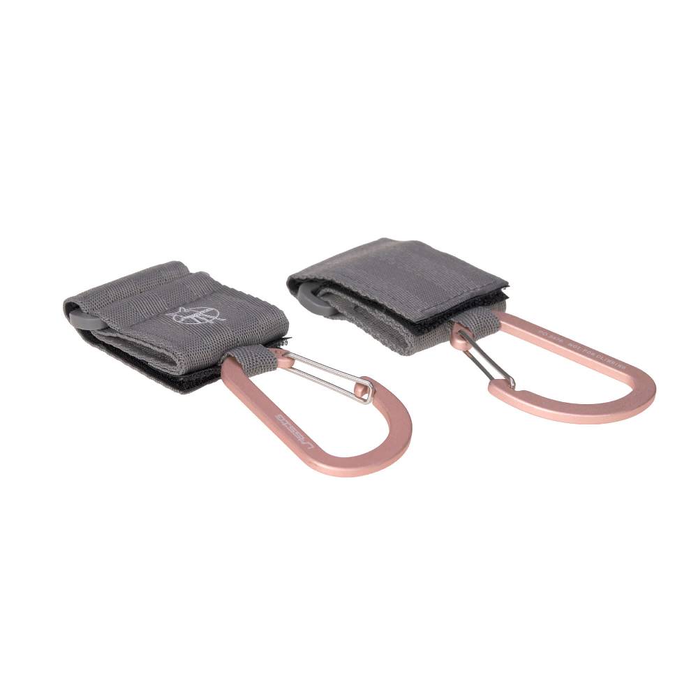 Lässig Kinderwagenhaken 2er Set - Karabiner, Grau Muttertagsangebot