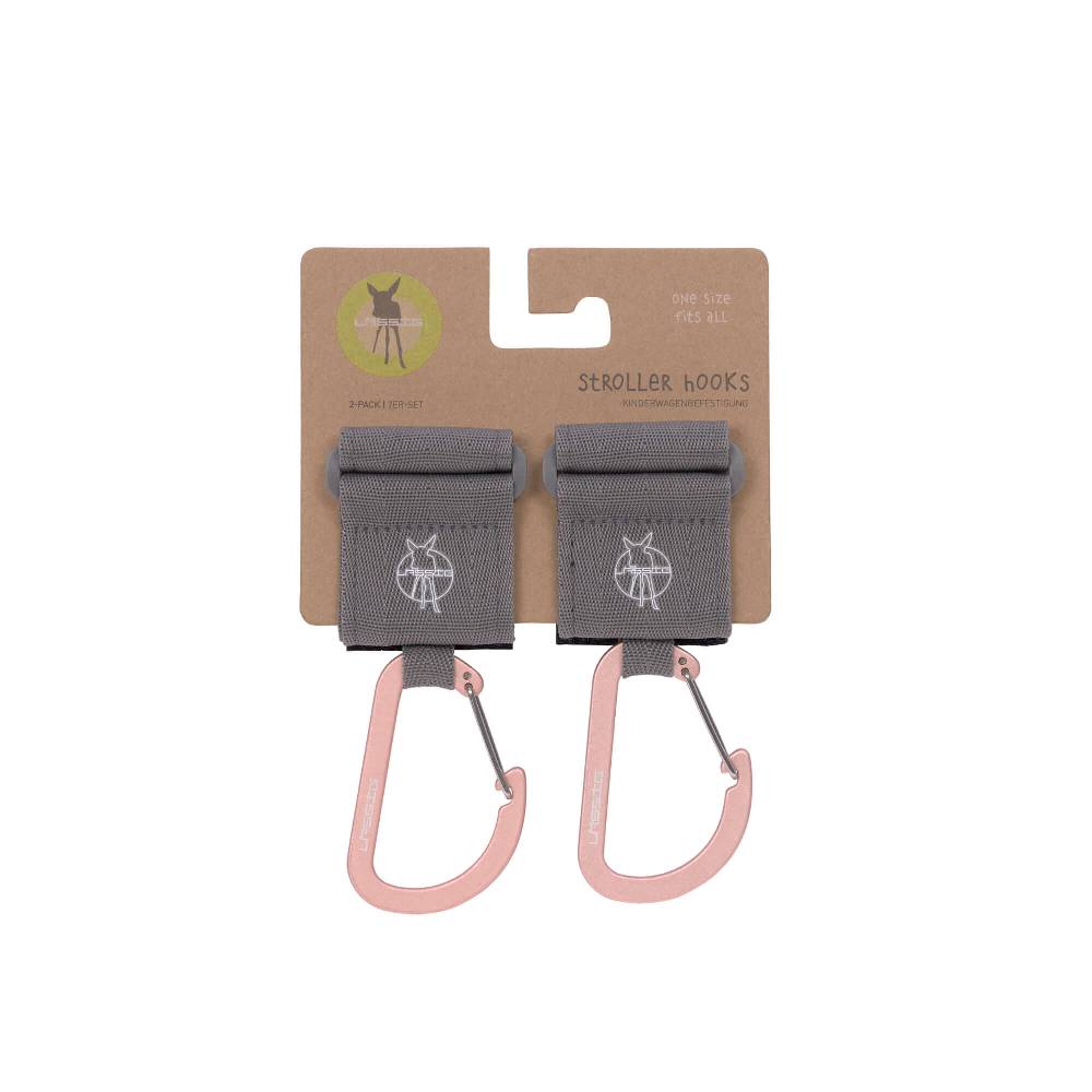 Lässig Kinderwagenhaken 2er Set - Karabiner, Grau Muttertagsangebot
