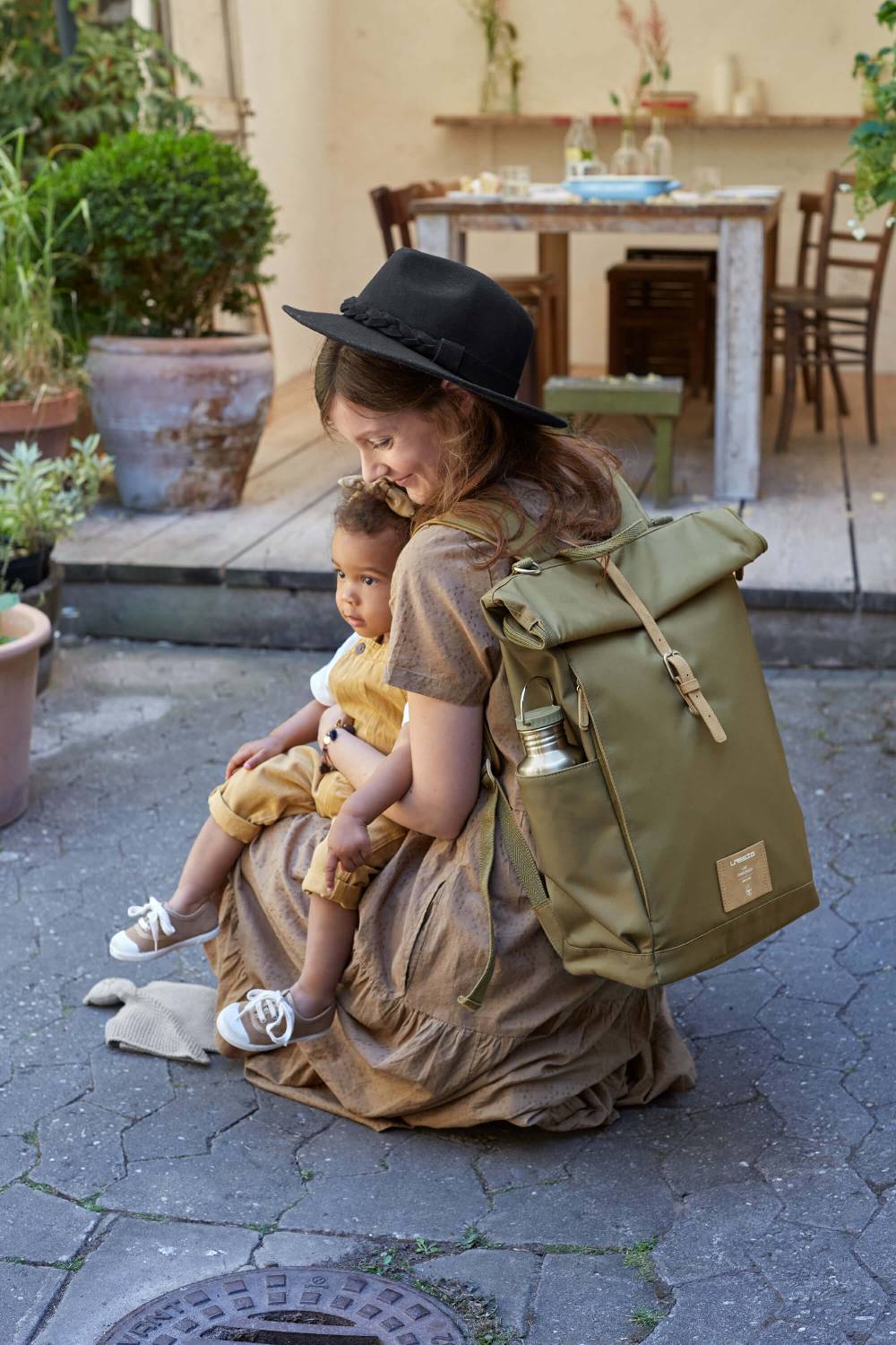 Lässig Wickelrucksack - Rolltop Backpack, Olive Räumungsverkauf