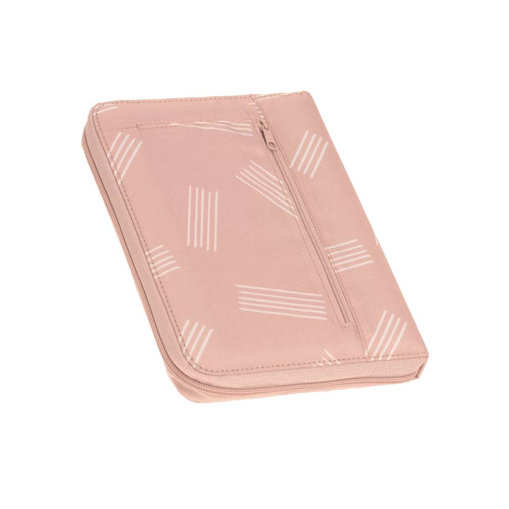 Lässig Mutterpasshülle mit Reißverschluss - Soft Stripes Rose, Rosa Neueste Stile