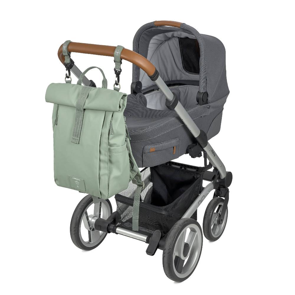 Lässig Wickelrucksack - Rolltop Up Backpack, Silbergrün Clearance-Verkauf