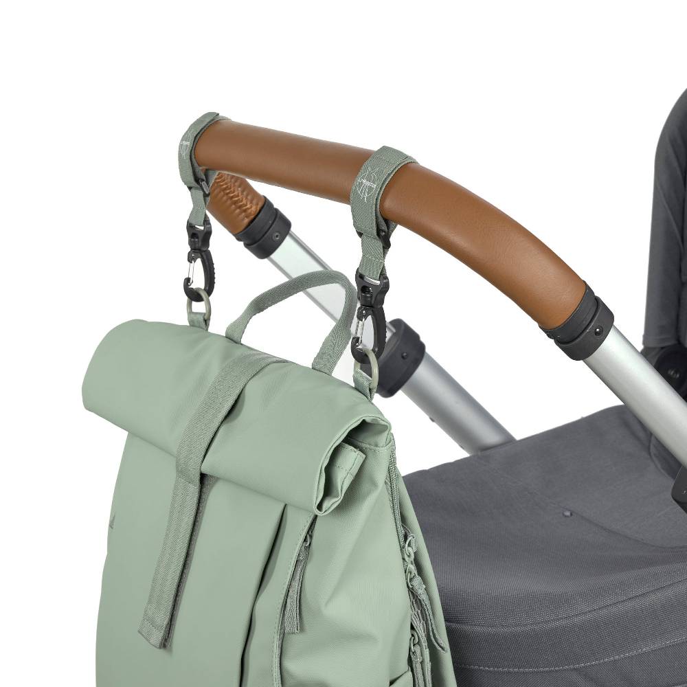 Lässig Wickelrucksack - Rolltop Up Backpack, Silbergrün Clearance-Verkauf