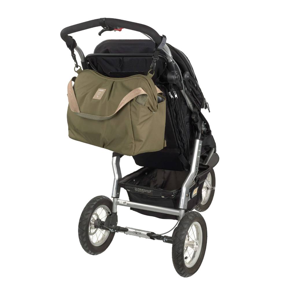 Lässig Zwillingswickeltasche - Green Label Twin, Olive Im Verkauf
