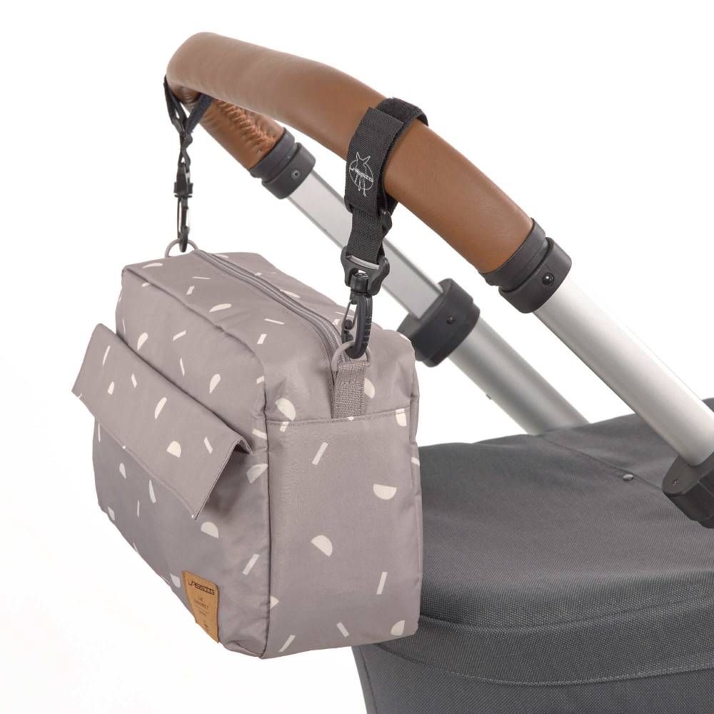 Lässig Kinderwagentasche - Blocks Taupe, Grau Fabrik Onlineshop