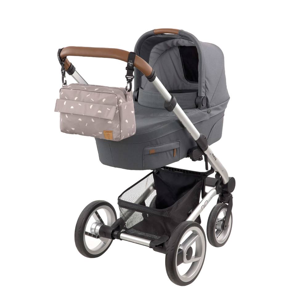 Lässig Kinderwagentasche - Blocks Taupe, Grau Fabrik Onlineshop