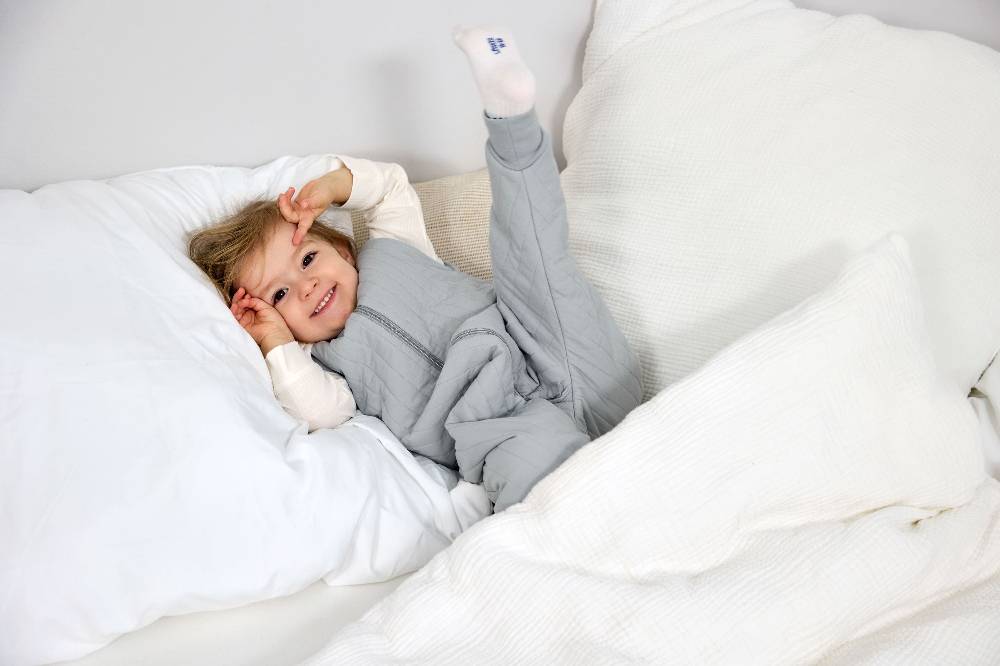Lässig Kinder Schlafoverall 3 TOG - Bio Baumwolle, Hellblau Preisnachlass