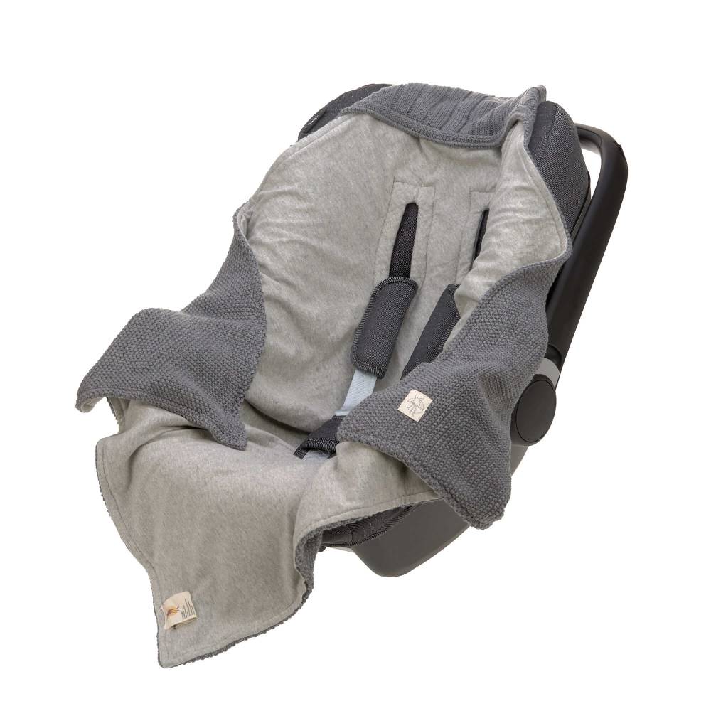 Lässig Einschlagdecke Baby - Bio Baumwolle, Anthrazit Osterangebot