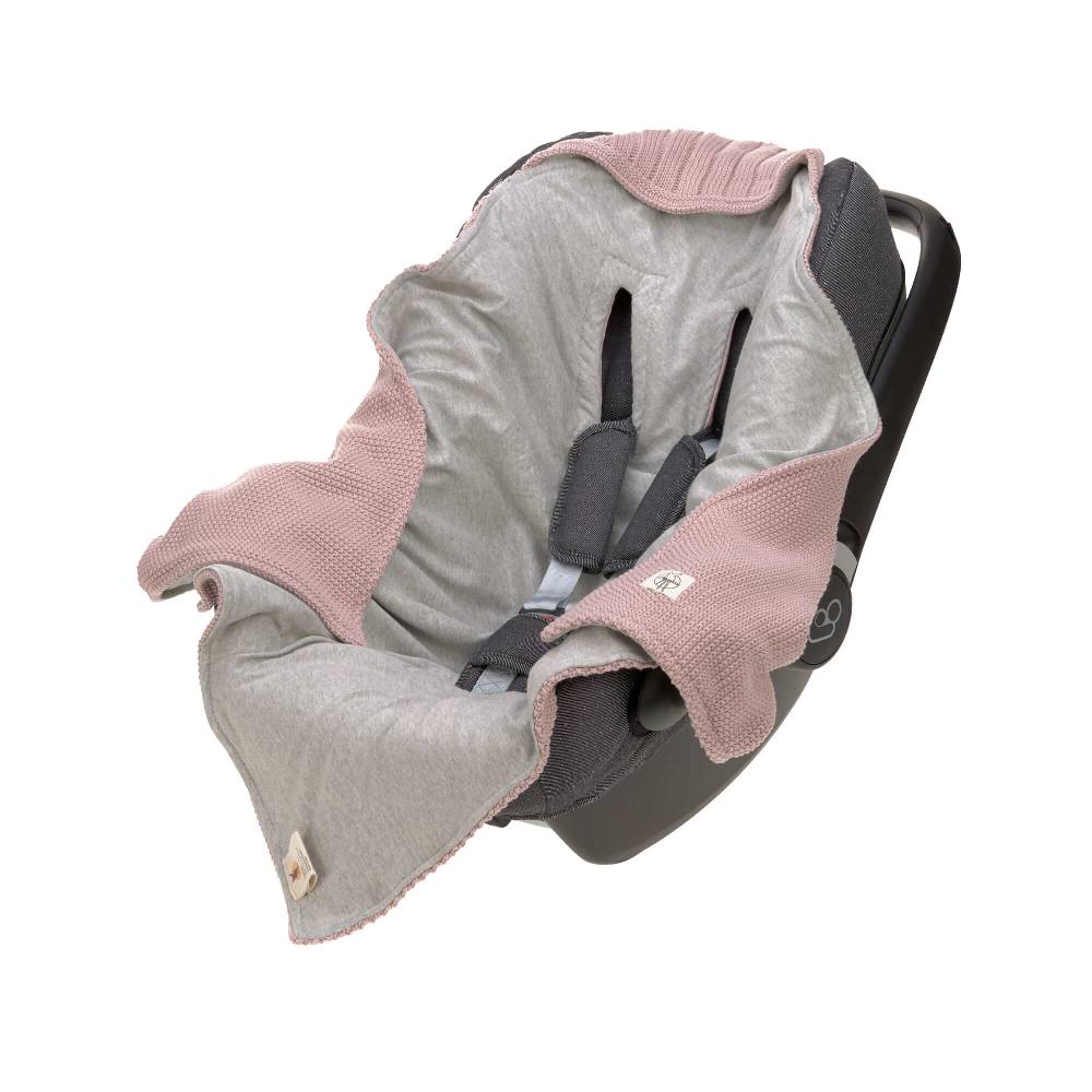 Lässig Einschlagdecke Baby - Bio Baumwolle, Dusky Pink Muttertagsangebot