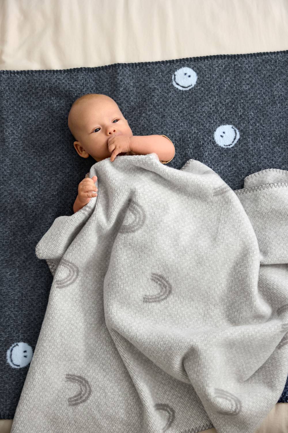 Lässig Babydecke - Bio Baumwolle, Grau Zeitlich begrenztes Angebot