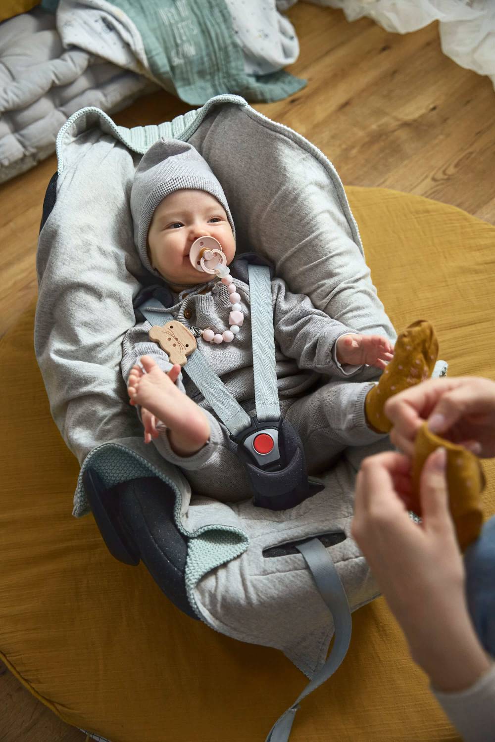 Lässig Einschlagdecke Baby - Bio Baumwolle, Light Mint Exklusive Angebote