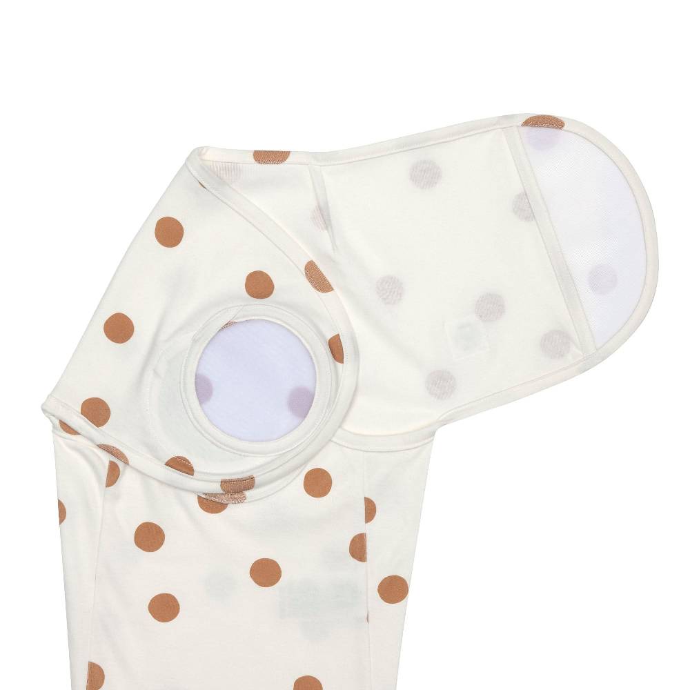 Lässig Pucksack - Bio Baumwolle, Big Dots Milky, Weiß Räumungsverkauf