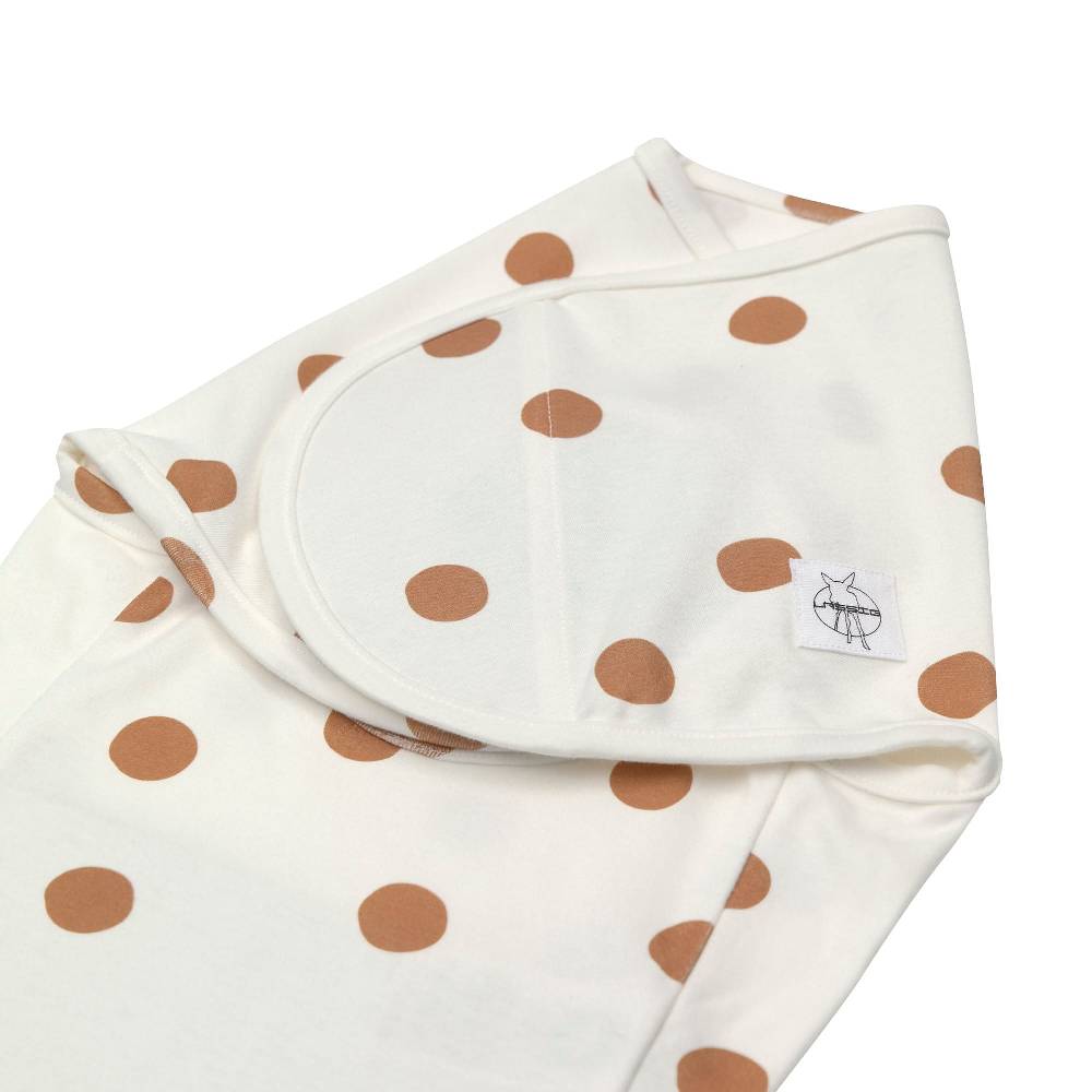 Lässig Pucksack - Bio Baumwolle, Big Dots Milky, Weiß Räumungsverkauf