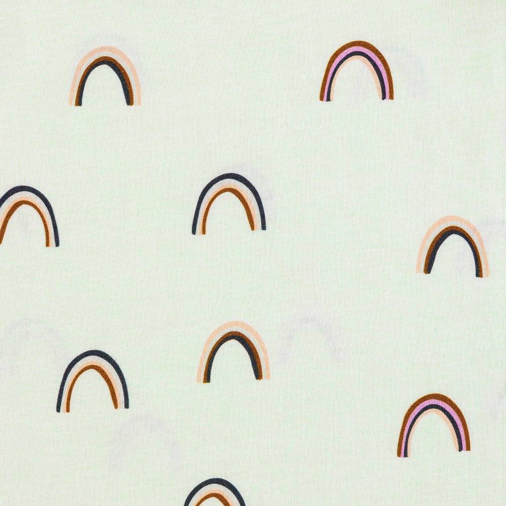 Lässig Baby Schlafoverall - Bio Baumwolle, Regenbogen, Mint Tägliche Deals