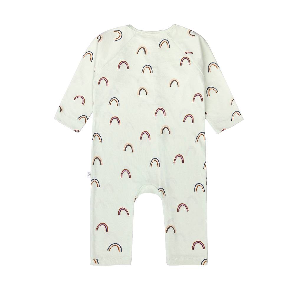 Lässig Baby Schlafoverall - Bio Baumwolle, Regenbogen, Mint Tägliche Deals