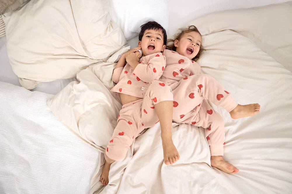 Lässig Baby Schlafoverall - Bio Baumwolle, Herzen, Rosa Riesige Ersparnisse
