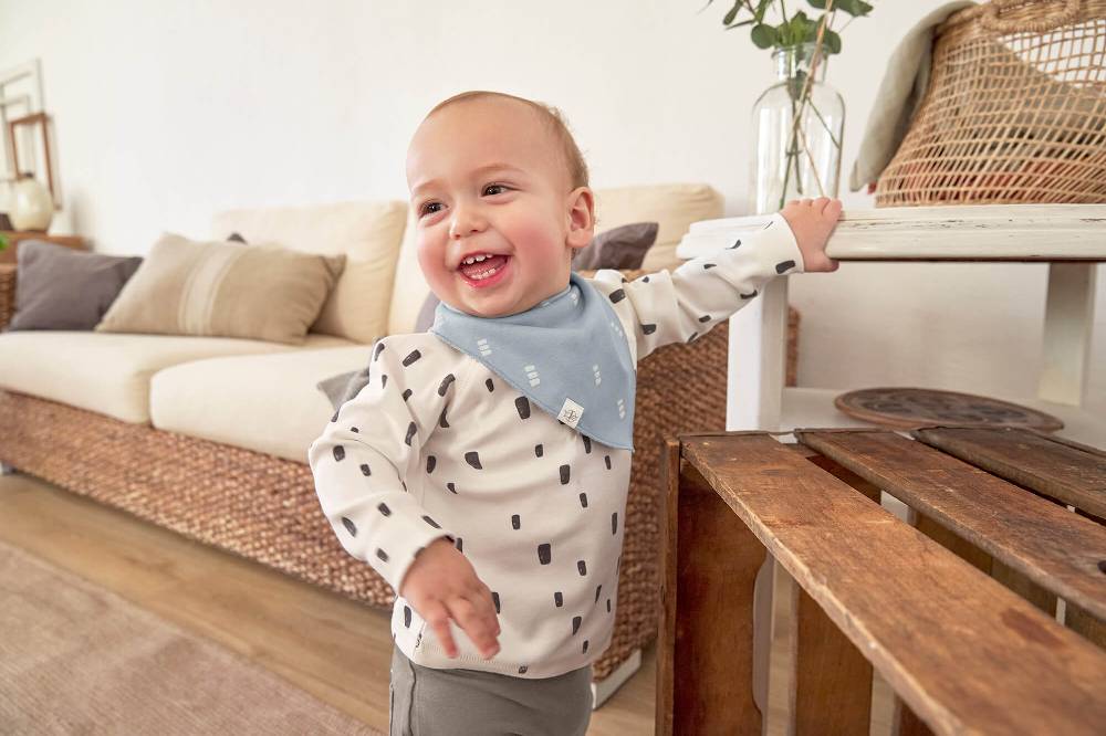 Lässig Babyhose - Bio Baumwolle, Taupe VIP-Rabatte