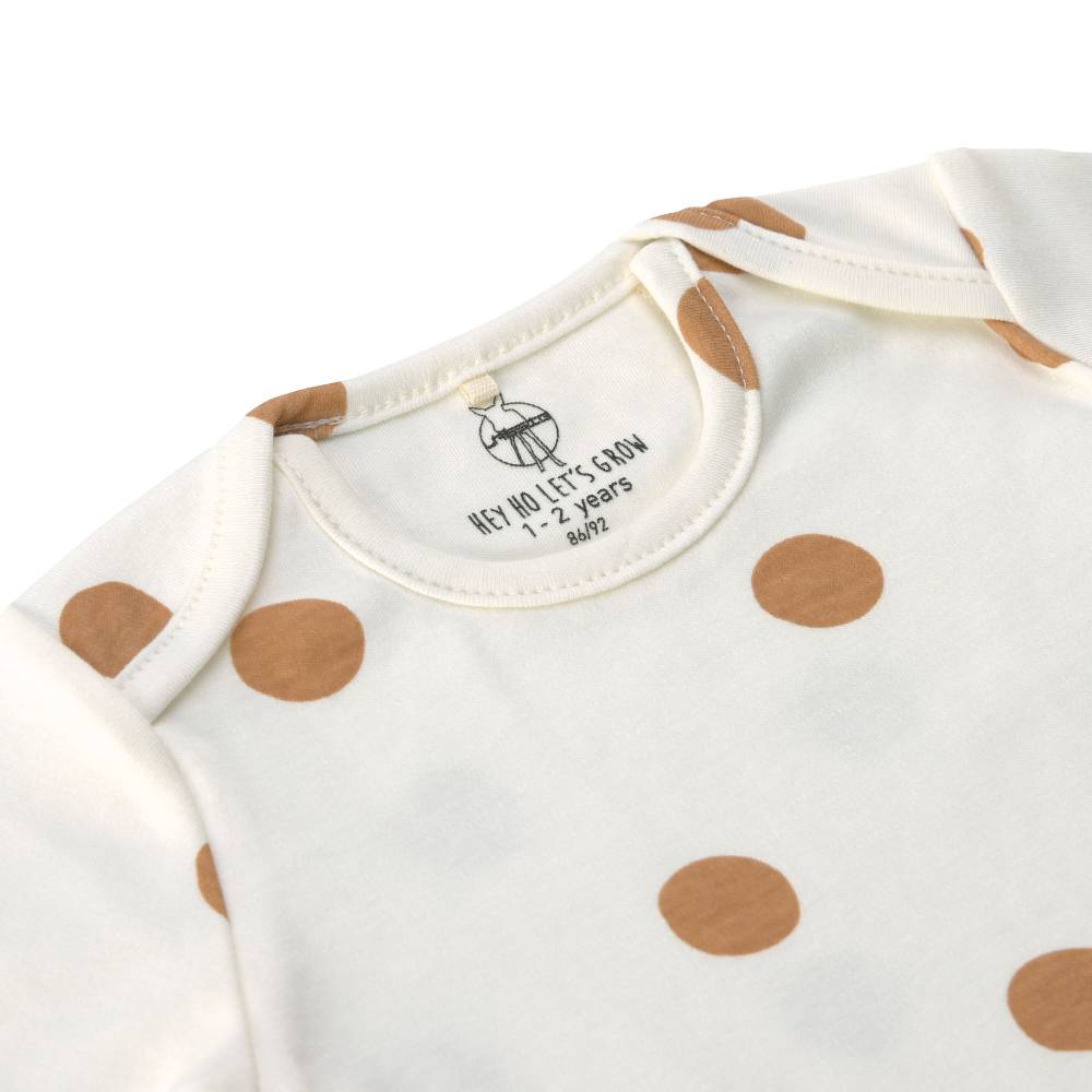 Lässig Baby Body langarm - Bio Baumwolle, Punkte, Weiß Wochenangebot