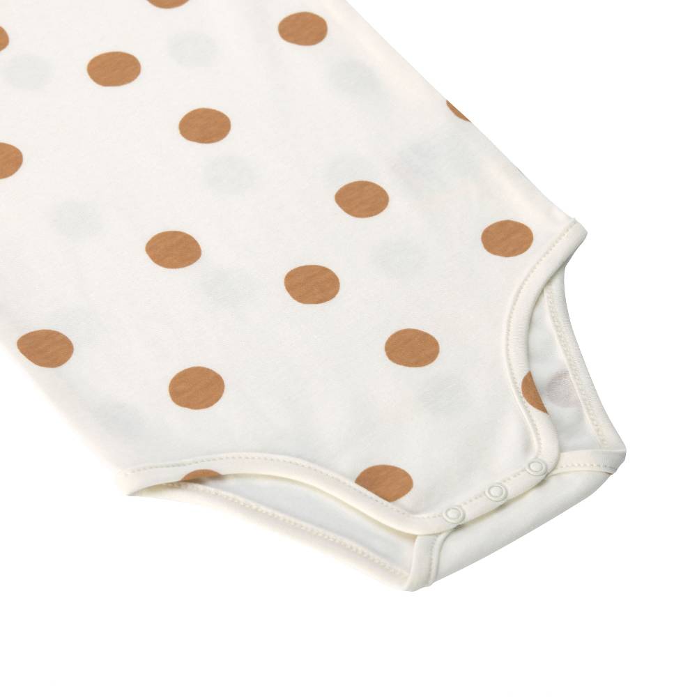 Lässig Baby Body langarm - Bio Baumwolle, Punkte, Weiß Wochenangebot