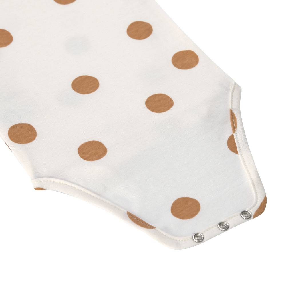 Lässig Baby Body langarm - Bio Baumwolle, Punkte, Weiß Wochenangebot