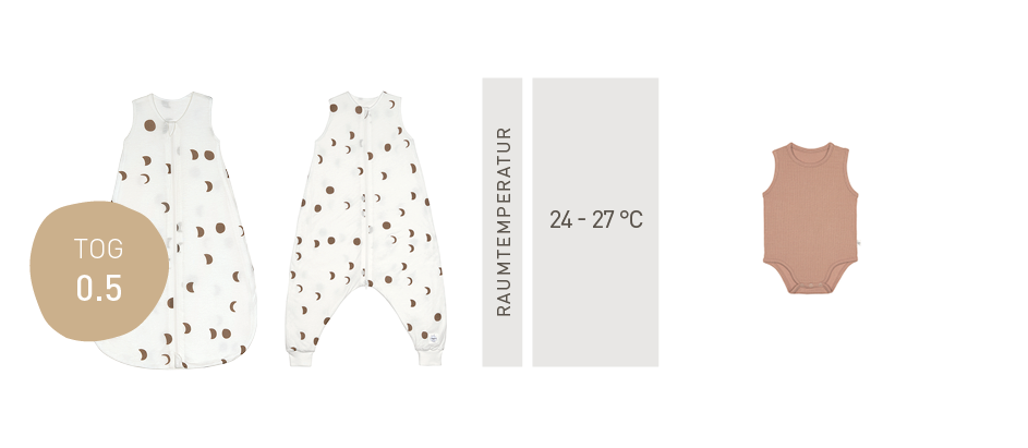 Lässig Baby Schlafsack 0,5 TOG - Mond, Milky Zeitbegrenzte Promotion