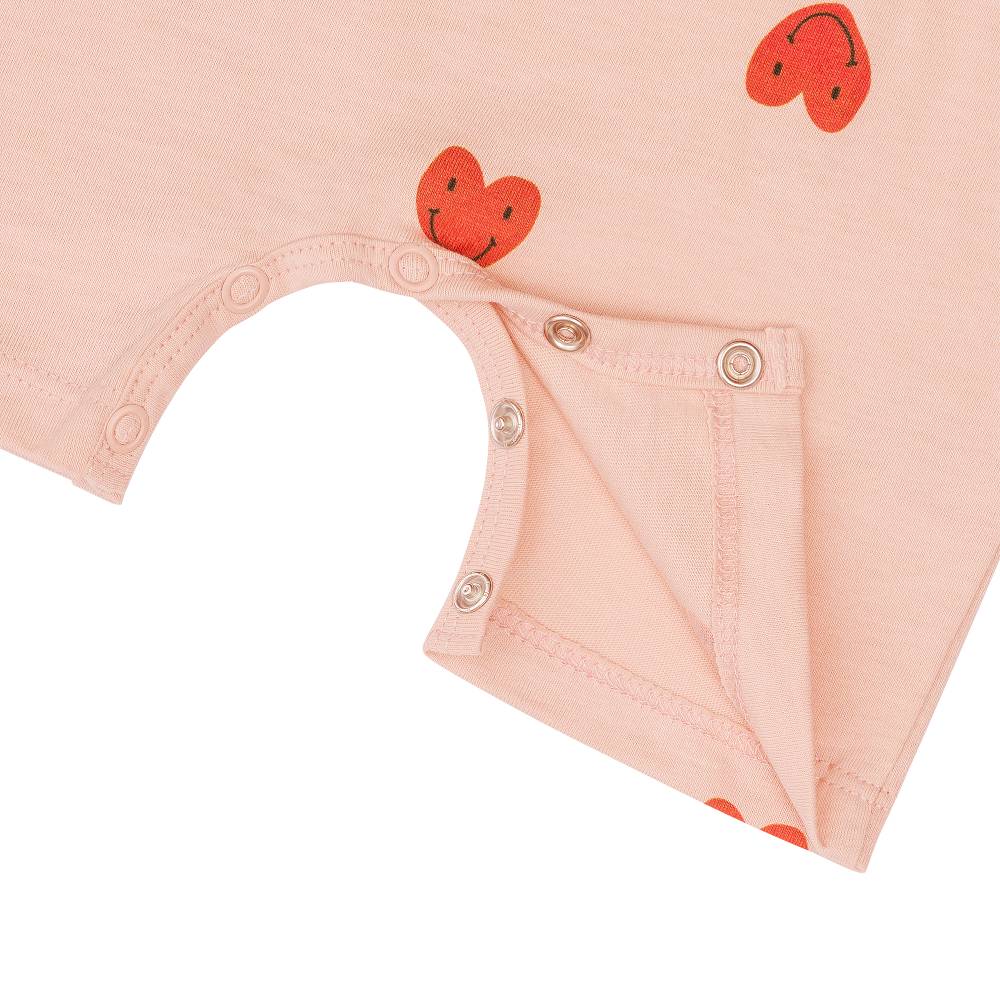 Lässig Baby Jumpsuit - Bio Baumwolle, Herzen, Rosa Bis zu 65% Rabatt