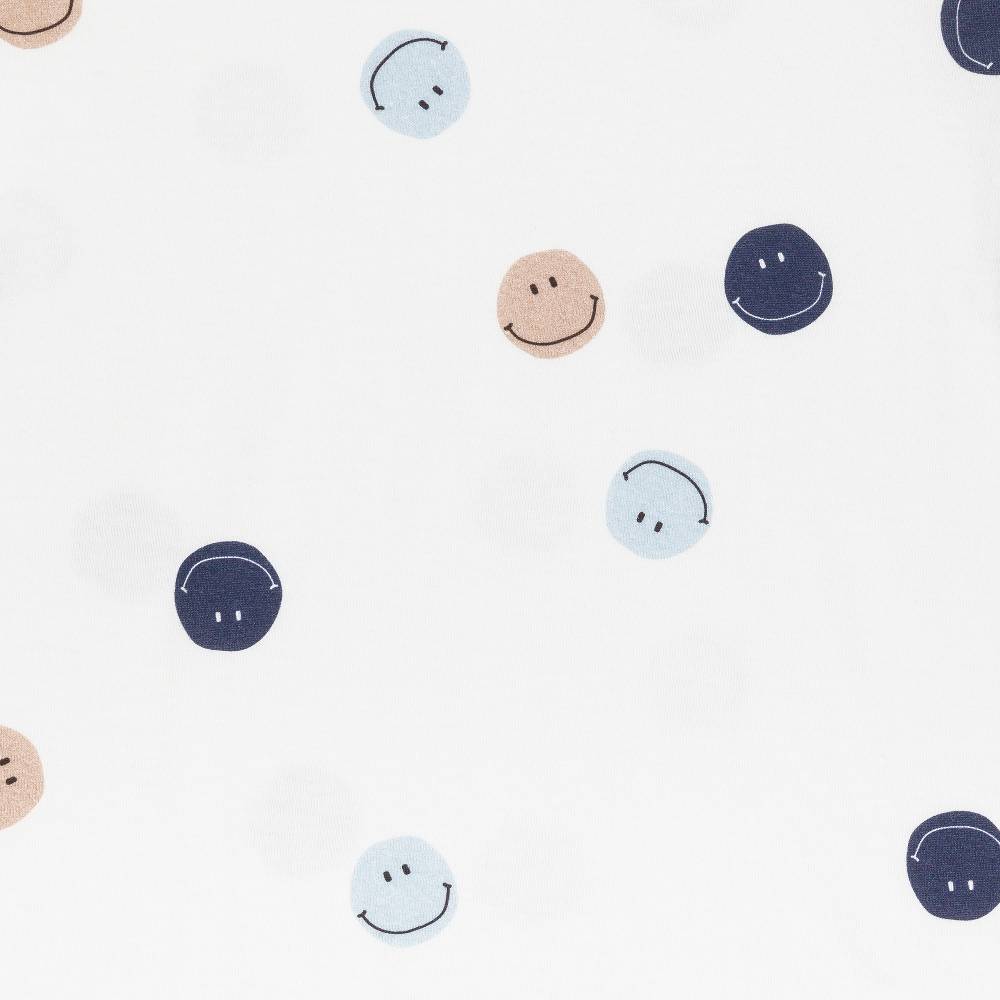 Lässig Baby Jumpsuit - Bio Baumwolle, Smile, Milky Sonderangebot der Fabrik