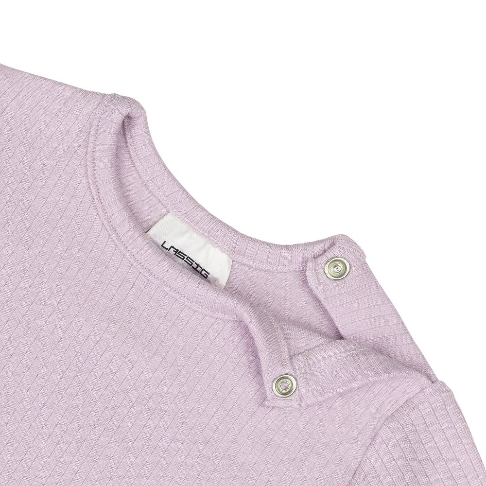 Lässig Baby Langarm Shirt - gerippt, Lila Fabrikladen