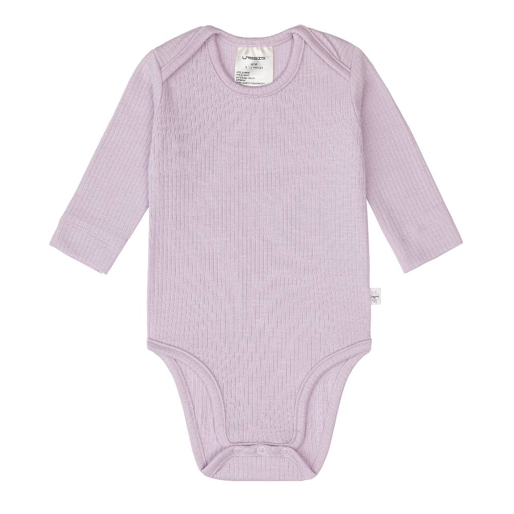 Lässig Baby Body Langarm - gerippt, Lila