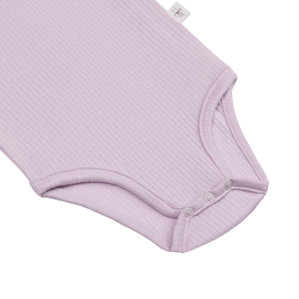 Lässig Baby Body Langarm - gerippt, Lila Black Friday Preise