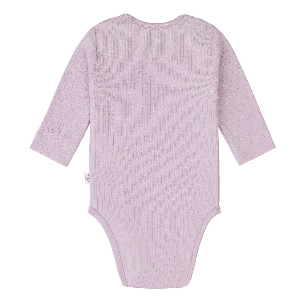 Lässig Baby Body Langarm - gerippt, Lila Black Friday Preise