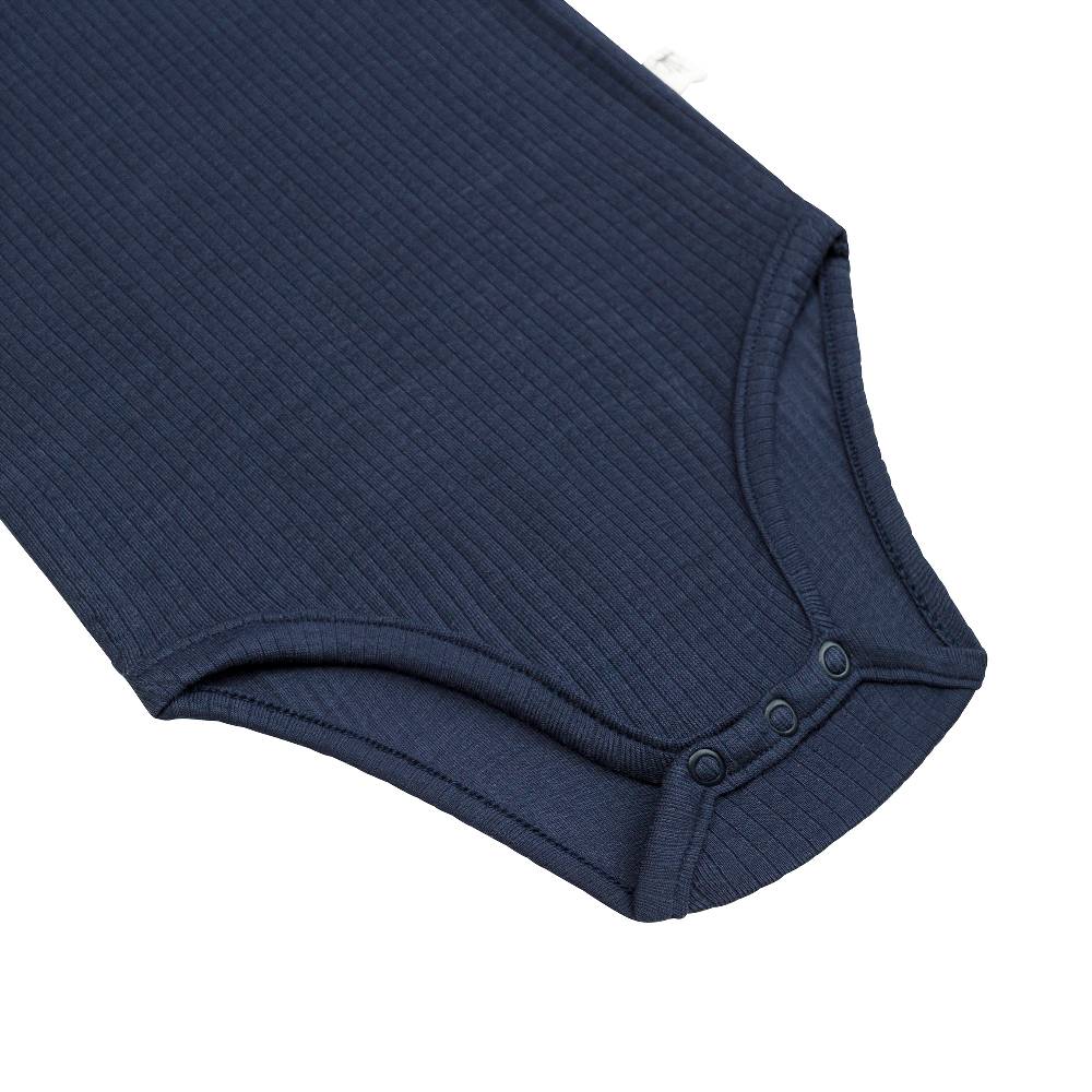 Lässig Baby Body Langarm - gerippt, Blau Im Verkauf