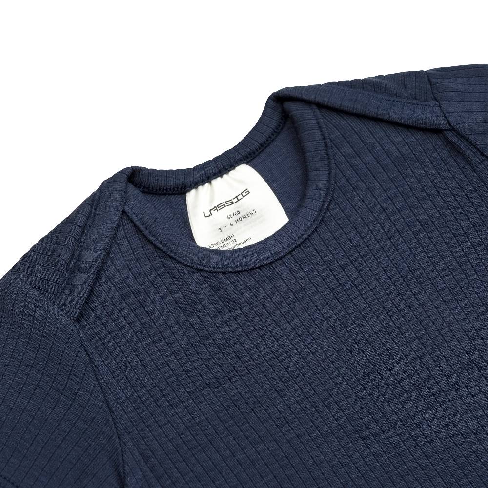 Lässig Baby Body Kurzarm - gerippt, Blau Online
