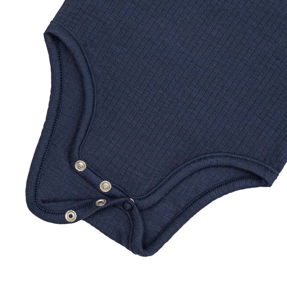 Lässig Baby Body Kurzarm - gerippt, Blau Online
