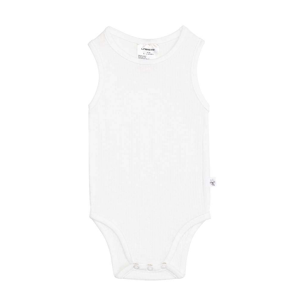 Lässig Baby Body - Ärmellos gerippt, Milky