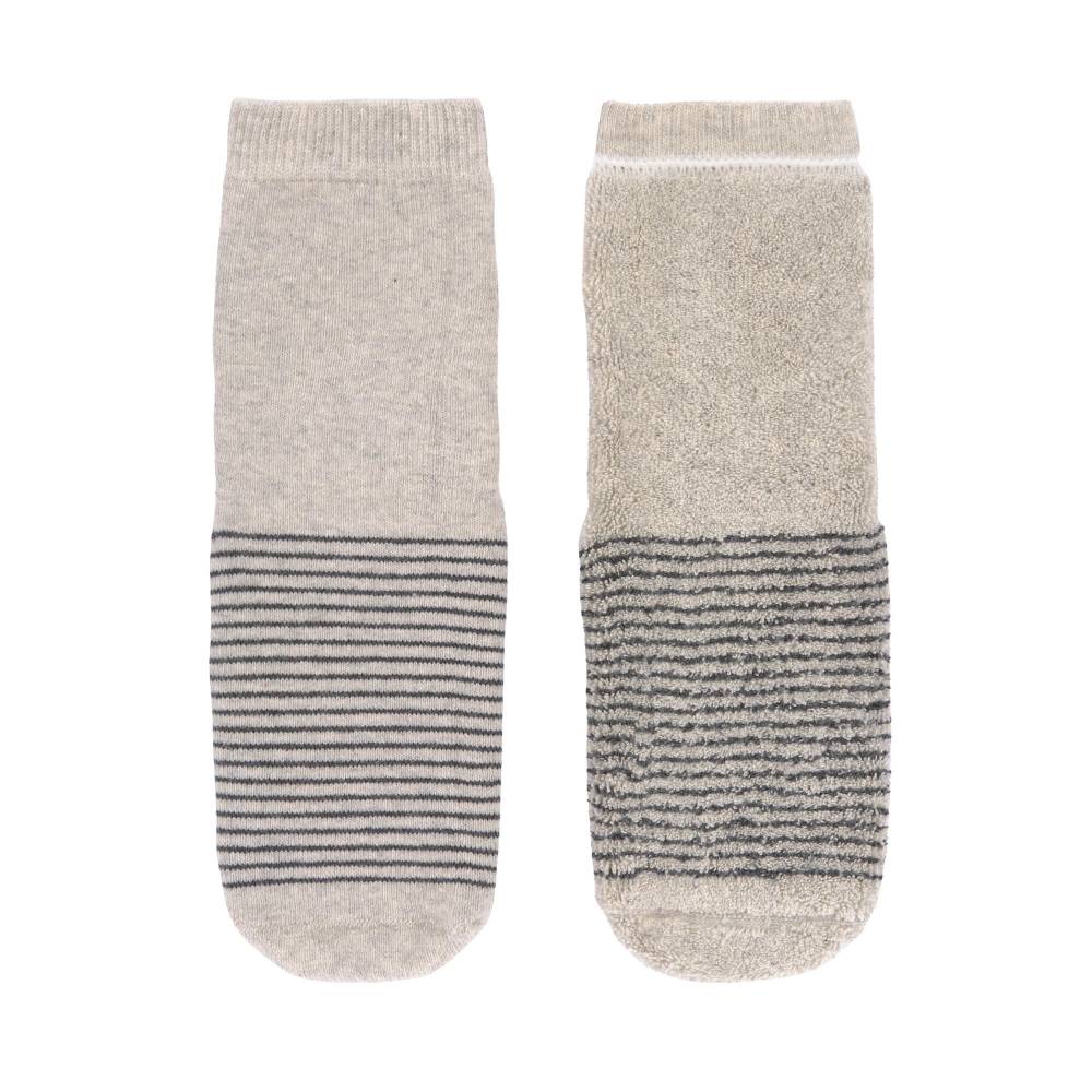 Lässig Kinder Antirutsch-Socken (2er-Set), Grau Beige Hotsell