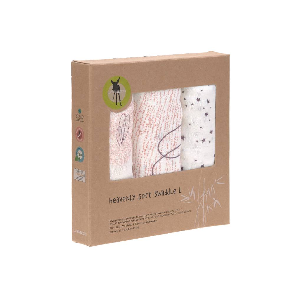 Lässig Mulltücher (3 Stk) - Heavenly Soft Swaddle L, Little Water Swan Limitierter Zeitrabatt